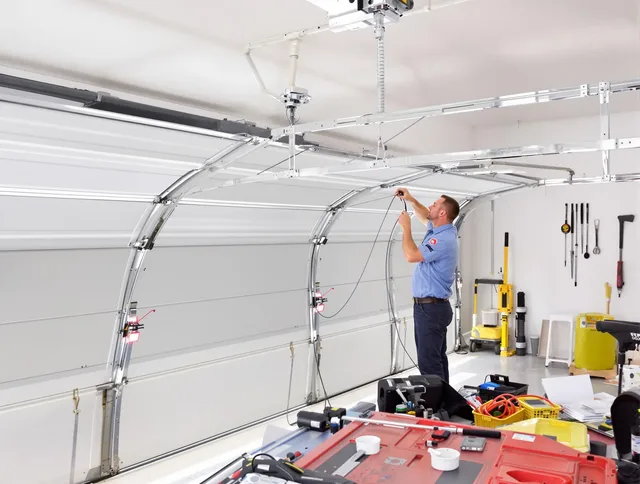 Garage door cable repair service by Powell Garage Door Repair in Powell