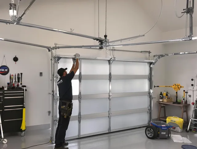 Powell Garage Door Repair certified team performing precision garage door installation in Powell