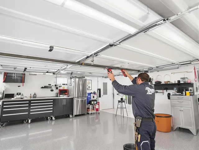 Overhead garage door repair service by Powell Garage Door Repair in Powell