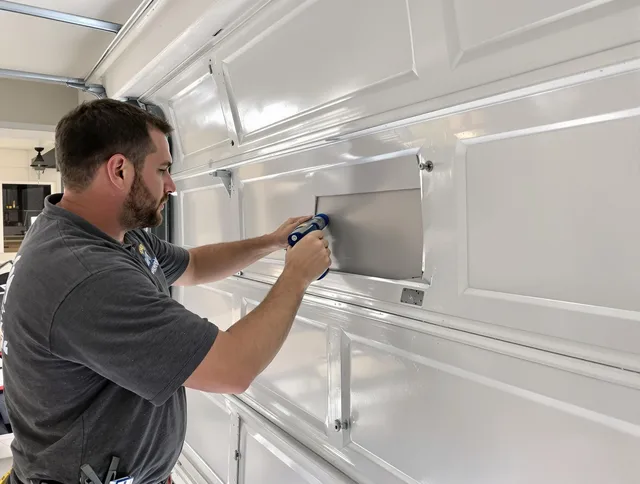 Garage door panel repair by Powell Garage Door Repair in Powell