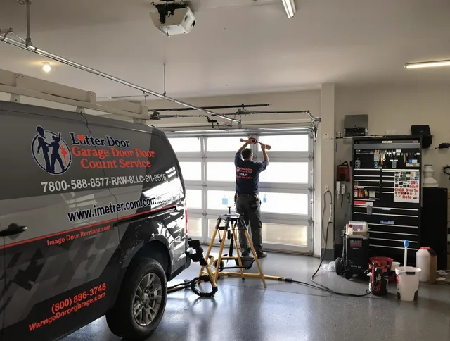 Powell Garage Door Repair team performing same-day garage door repair in Powell